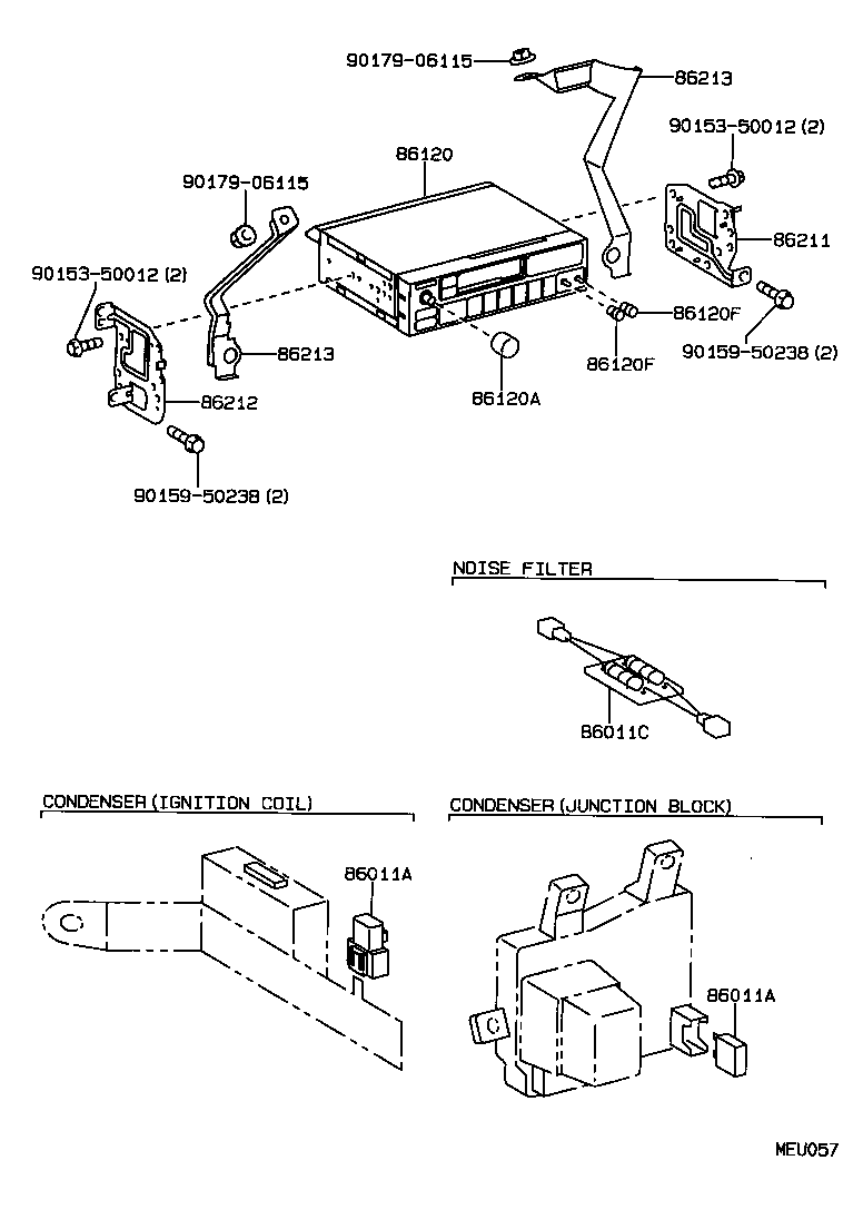 86212-06010 BRACKET, RADIO, NO.2 product image