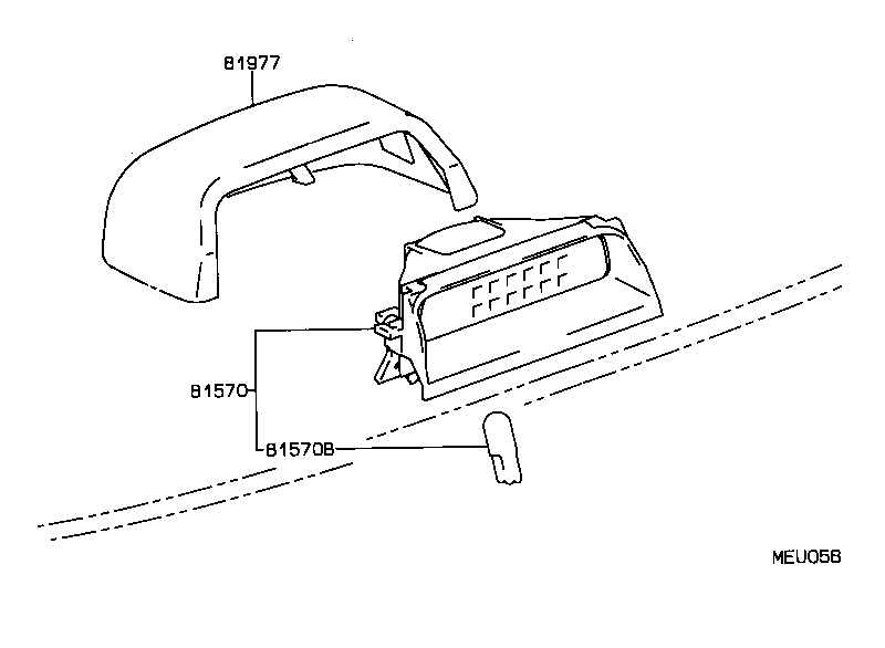 81977-20160 COVER, CENTER STOP LAMP product image