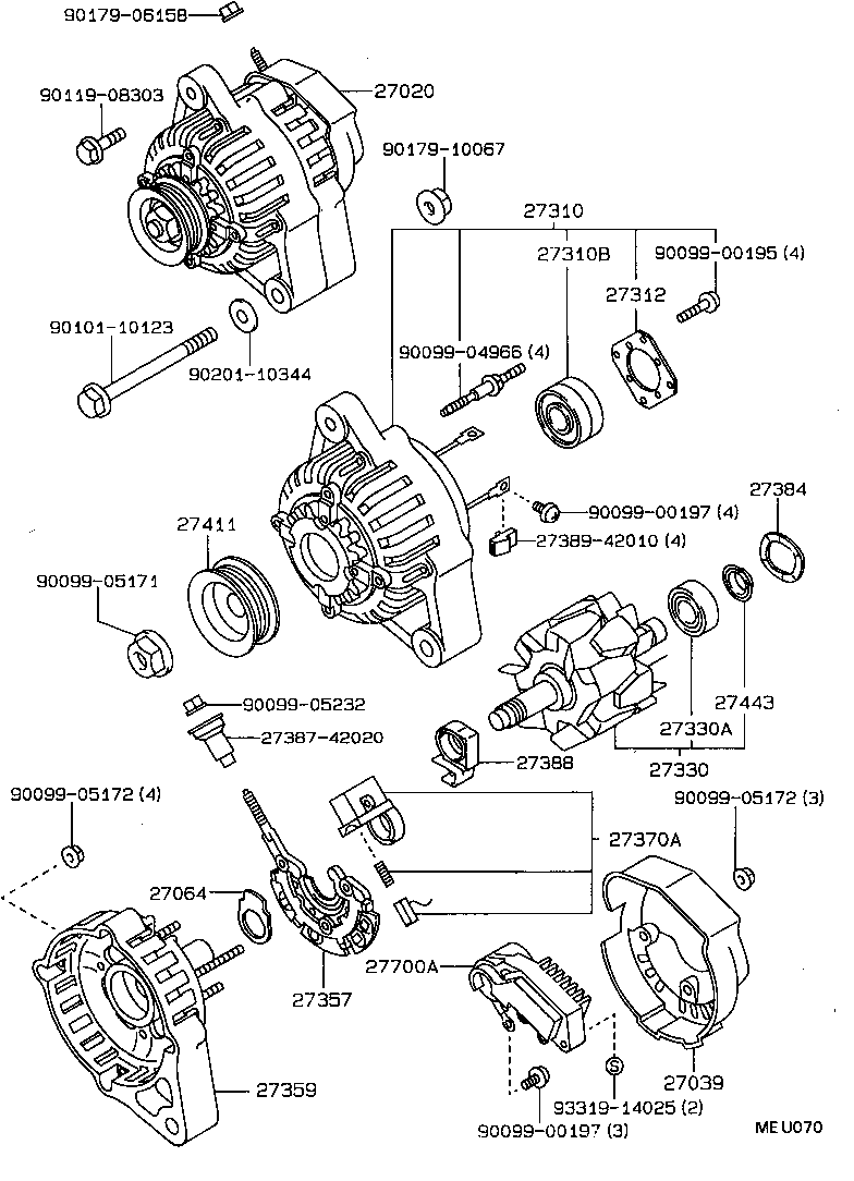 90099-10179 BEARING(FOR ALTERNATOR DRIVE END FRAME) product image