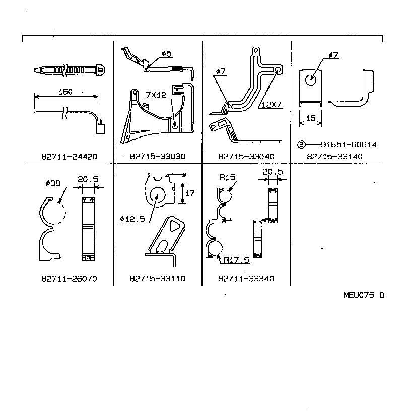 82151-33230 WIRE, FRONT DOOR, RH product image