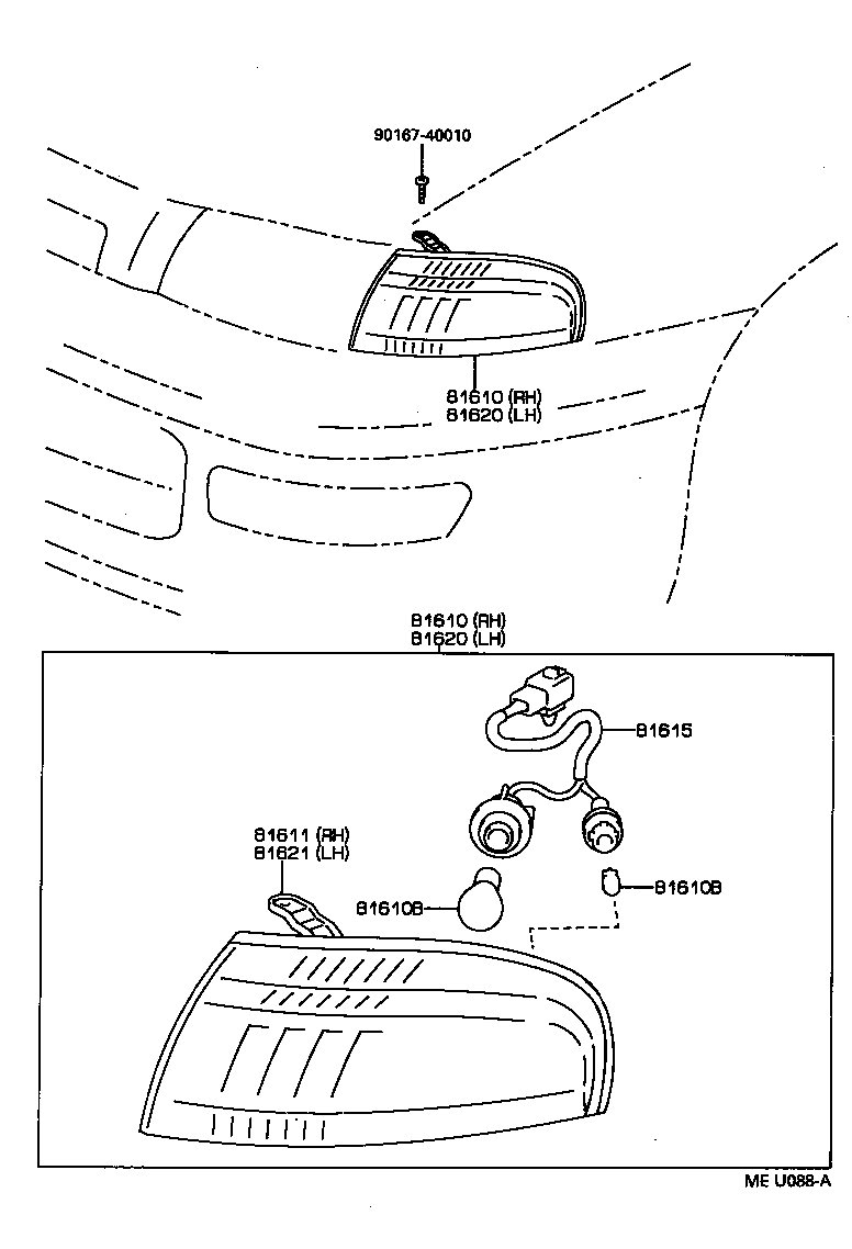 81610-20581 LAMP ASSY, PARKING & CLEARANCE, RH product image