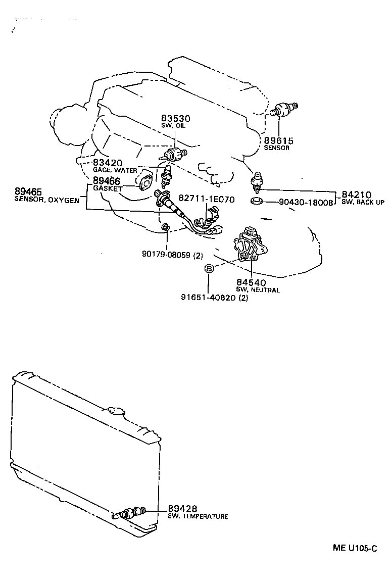 84727-06010 SWITCH, SHIFT LOCK CONTROL product image
