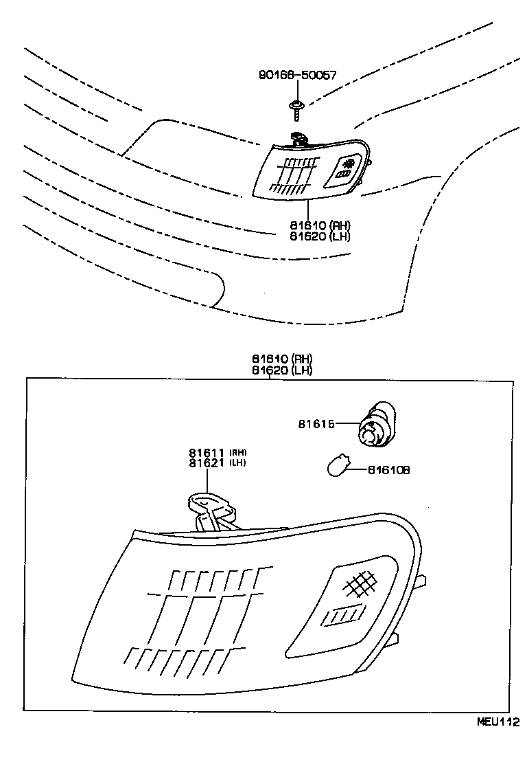 81610-02030 LAMP ASSY, PARKING & CLEARANCE, RH product image