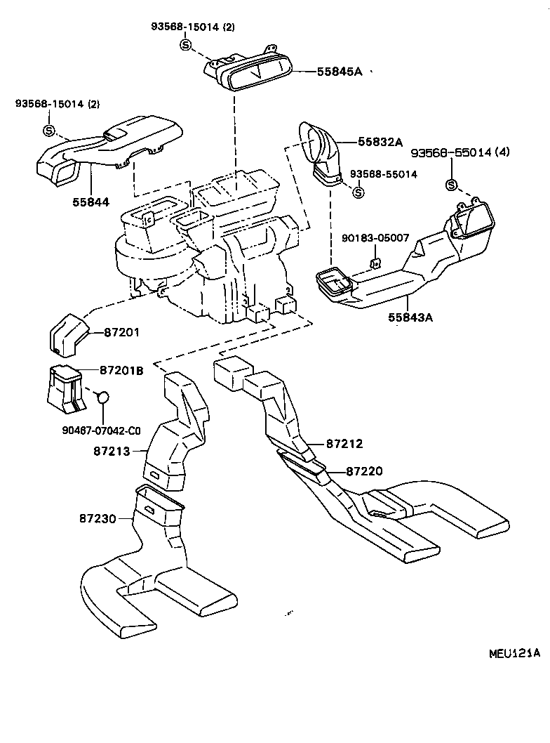 87201-20320 DUCT SUB-ASSY, AIR, NO.1 product image