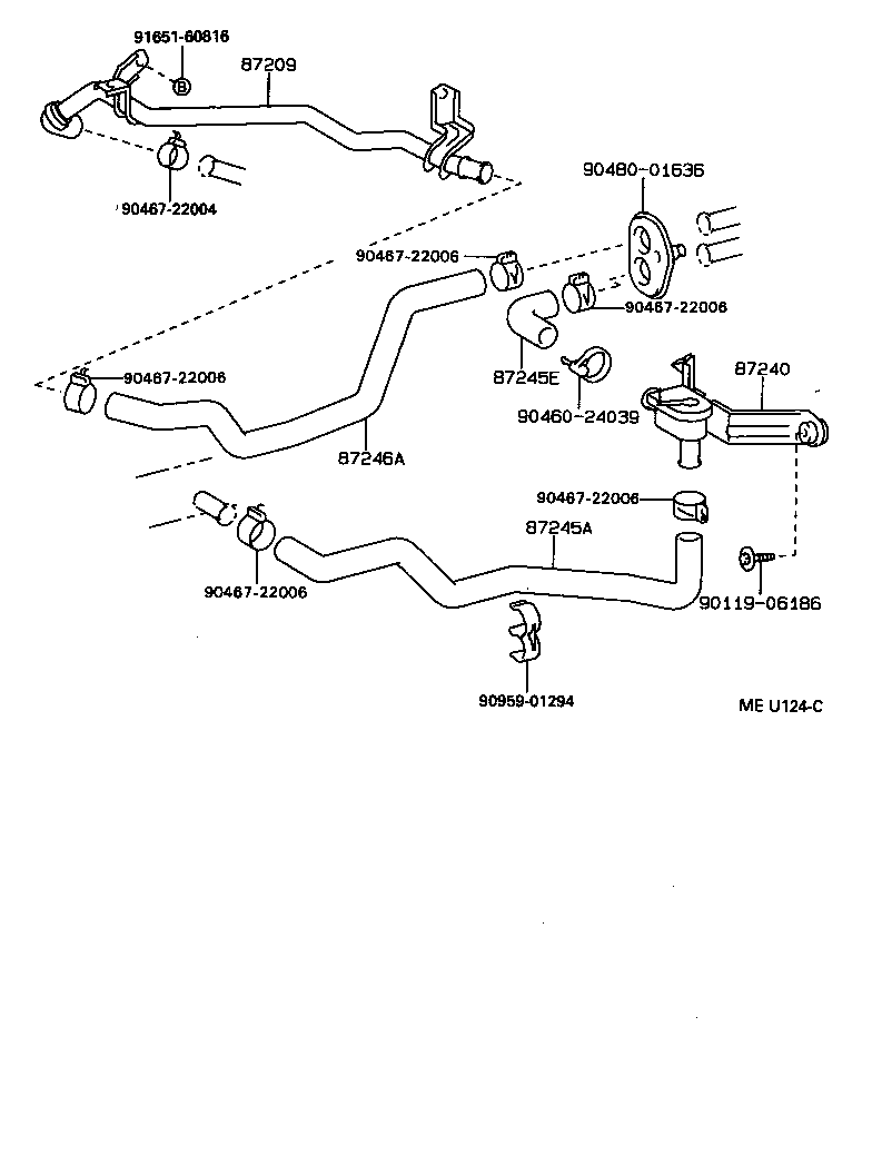 87245-2B840 HOSE, HEATER WATER, OUTLET A product image