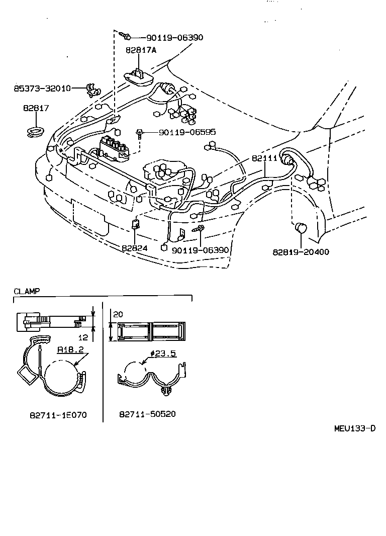 82124-20140 WIRE, ENGINE, NO.4 product image