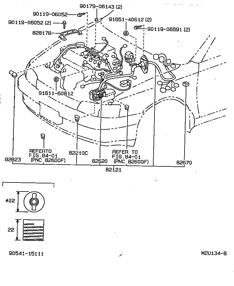 82124-20140 WIRE, ENGINE, NO.4 product image