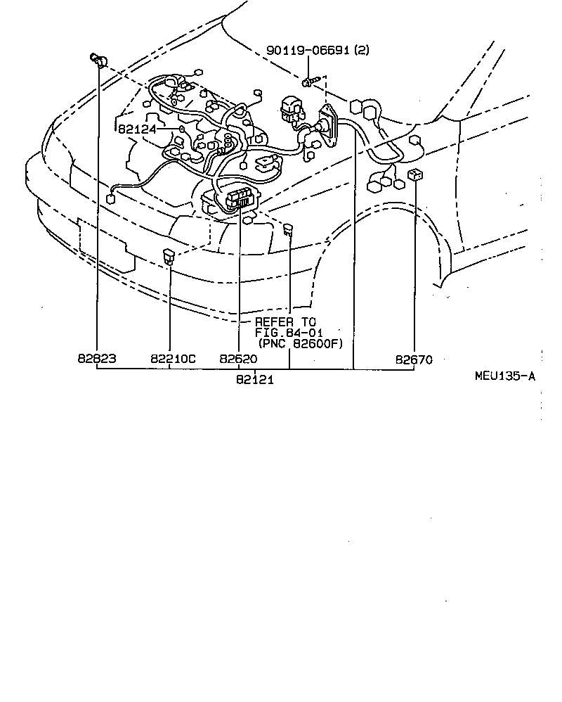82124-20140 WIRE, ENGINE, NO.4 product image