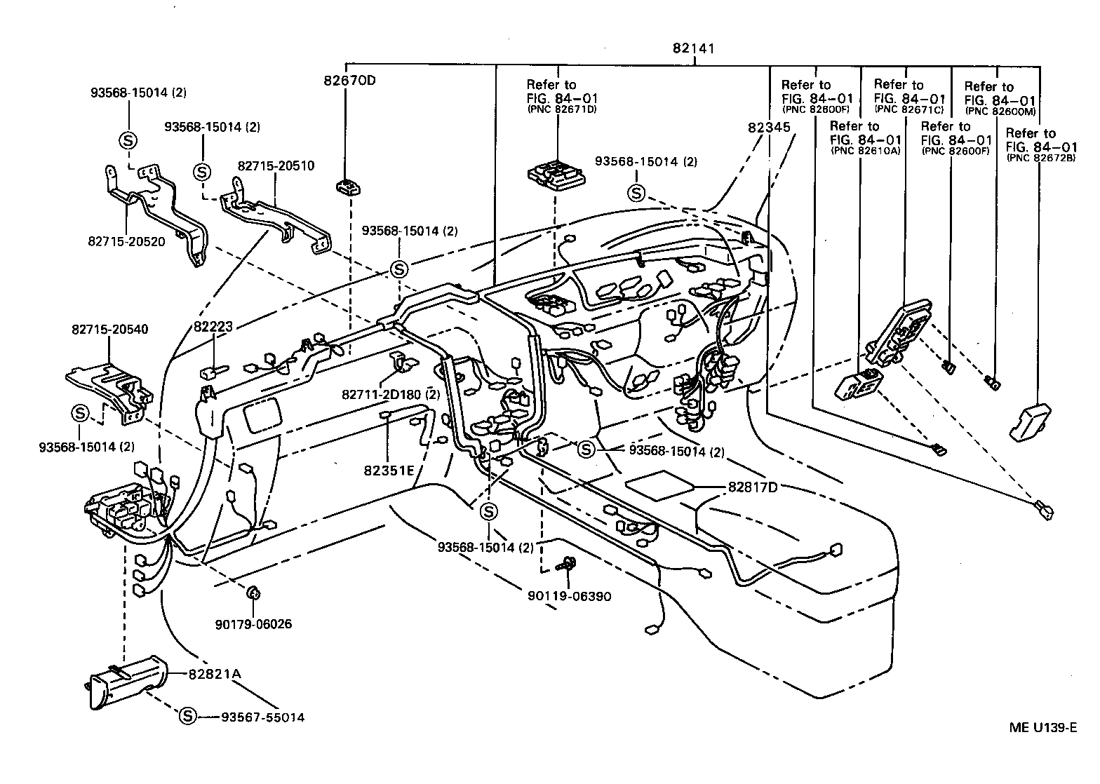82124-20140 WIRE, ENGINE, NO.4 product image