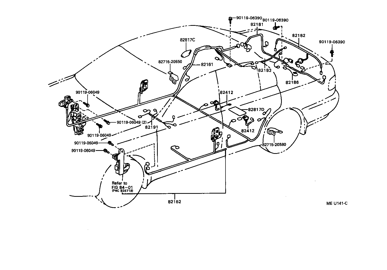 82124-20140 WIRE, ENGINE, NO.4 product image