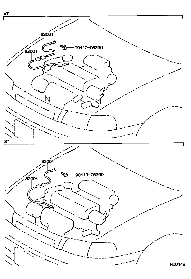 82124-20140 WIRE, ENGINE, NO.4 product image