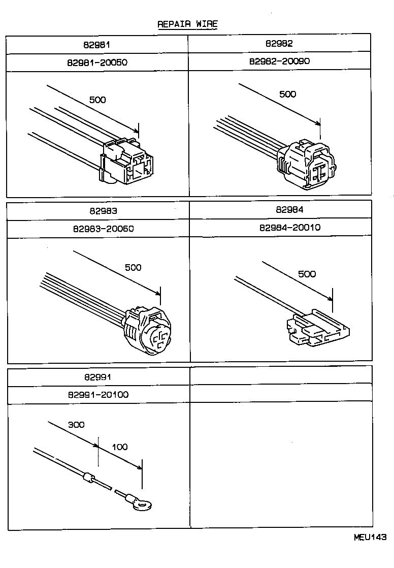 82124-20140 WIRE, ENGINE, NO.4 product image