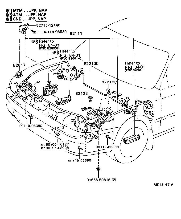 Toyota 82181-12230 WIRE, LUGGAGE ROOM, NO.1