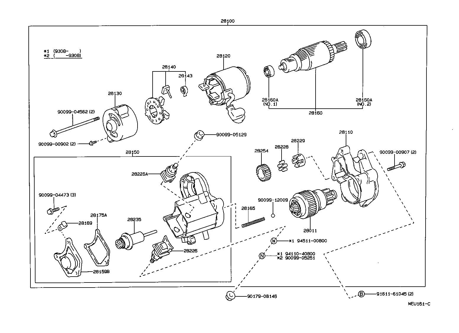 Toyota 28140-0W020 HOLDER ASSY, STARTER BRUSH