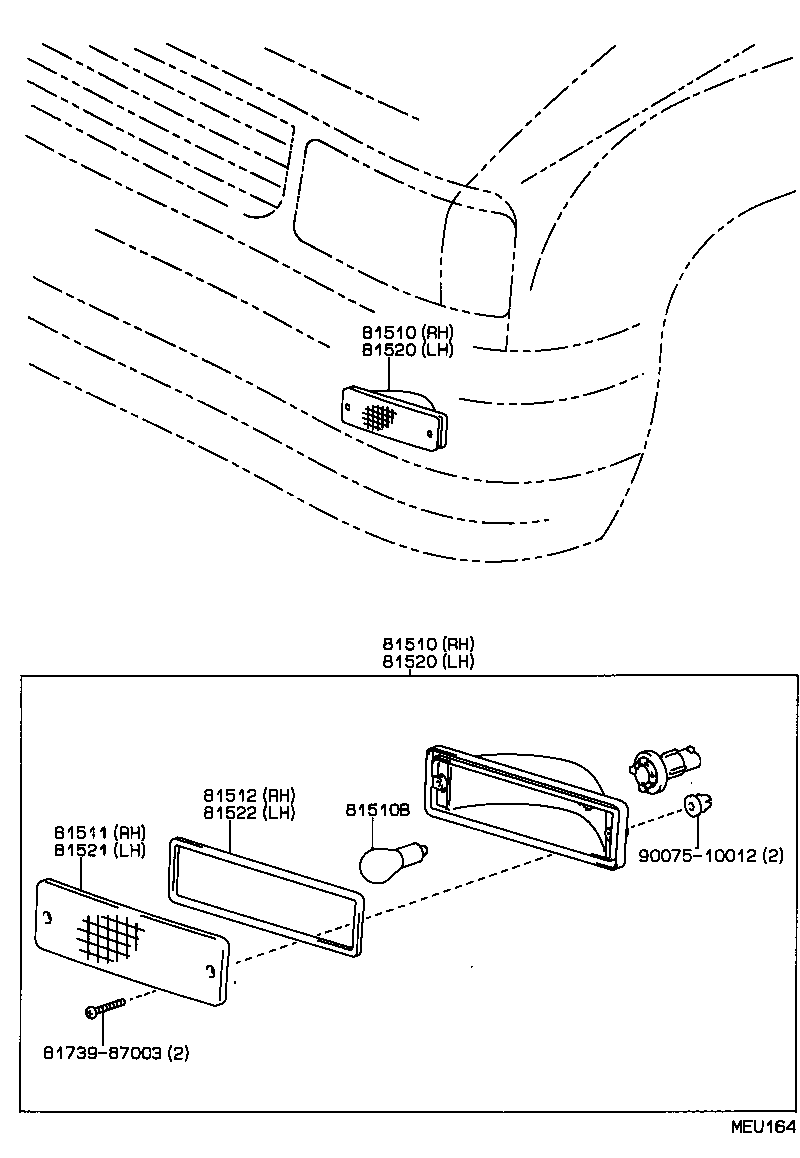 81510-34010 LAMP ASSY, FRONT TURN SIGNAL, RH product image