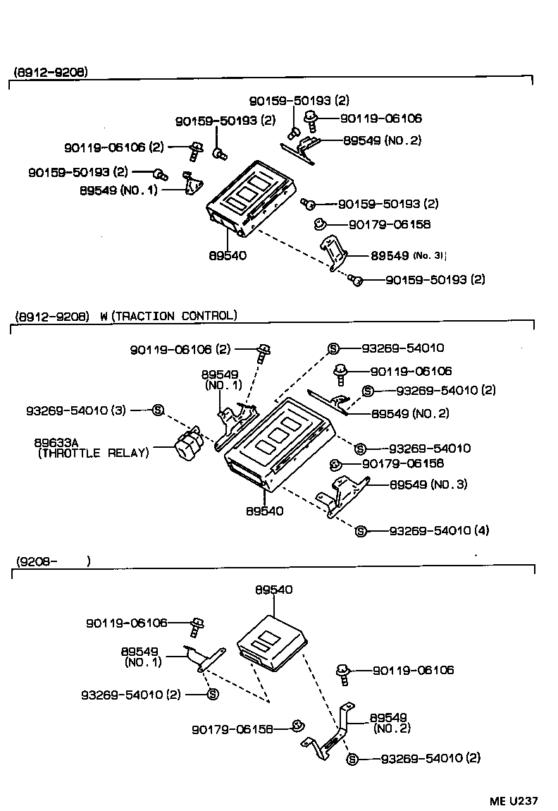 88268-50040 BRACKET, SKID CONTROL COMPUTER product image