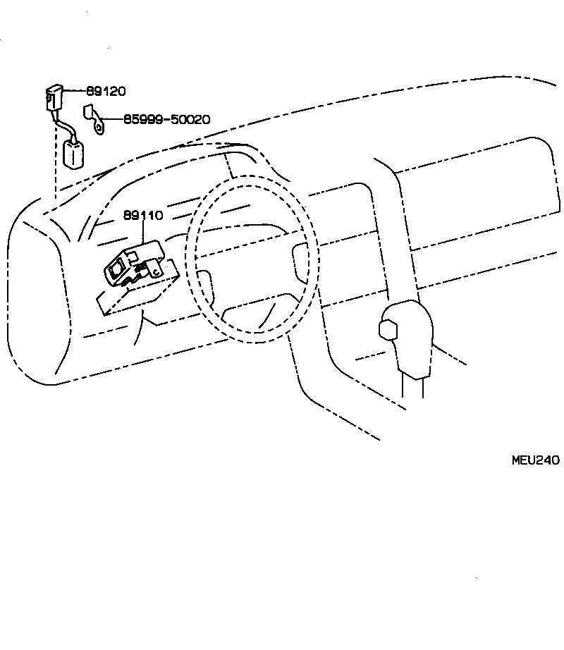 89110-50060 RELAY ASSY, CONLIGHT, A product image