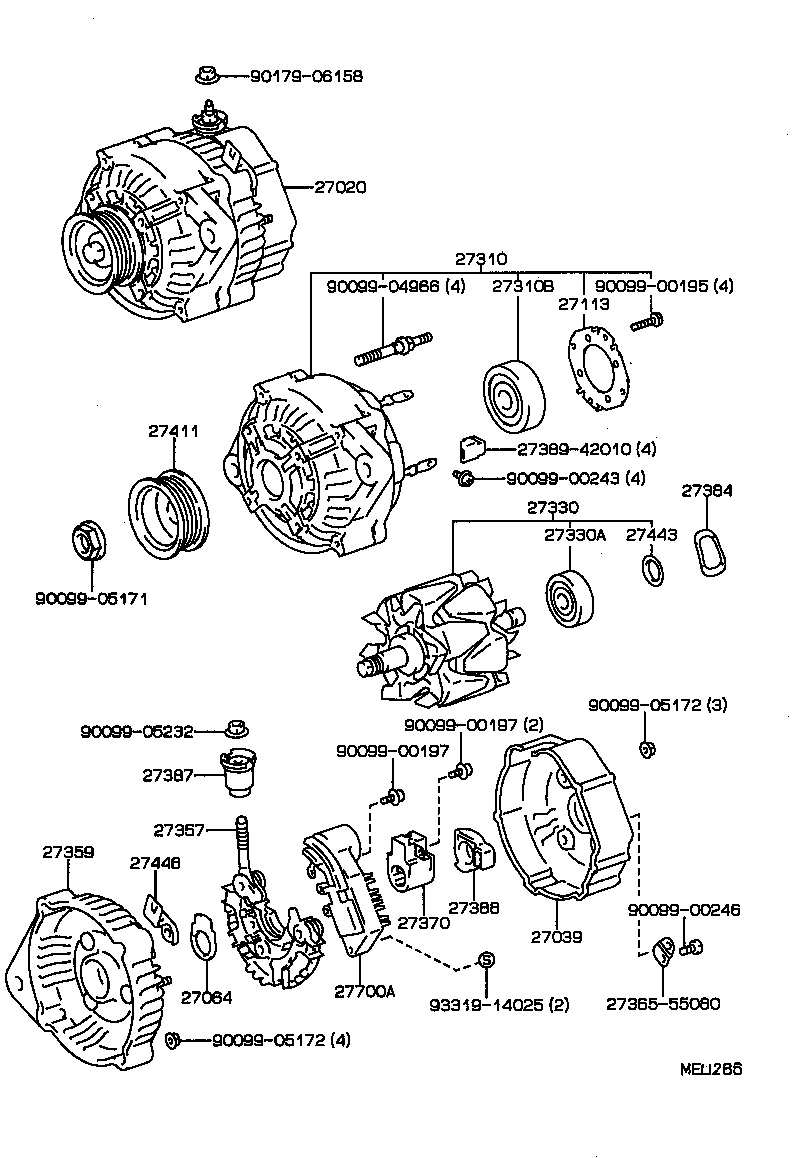 27060-64100 ALTERNATOR ASSY product image