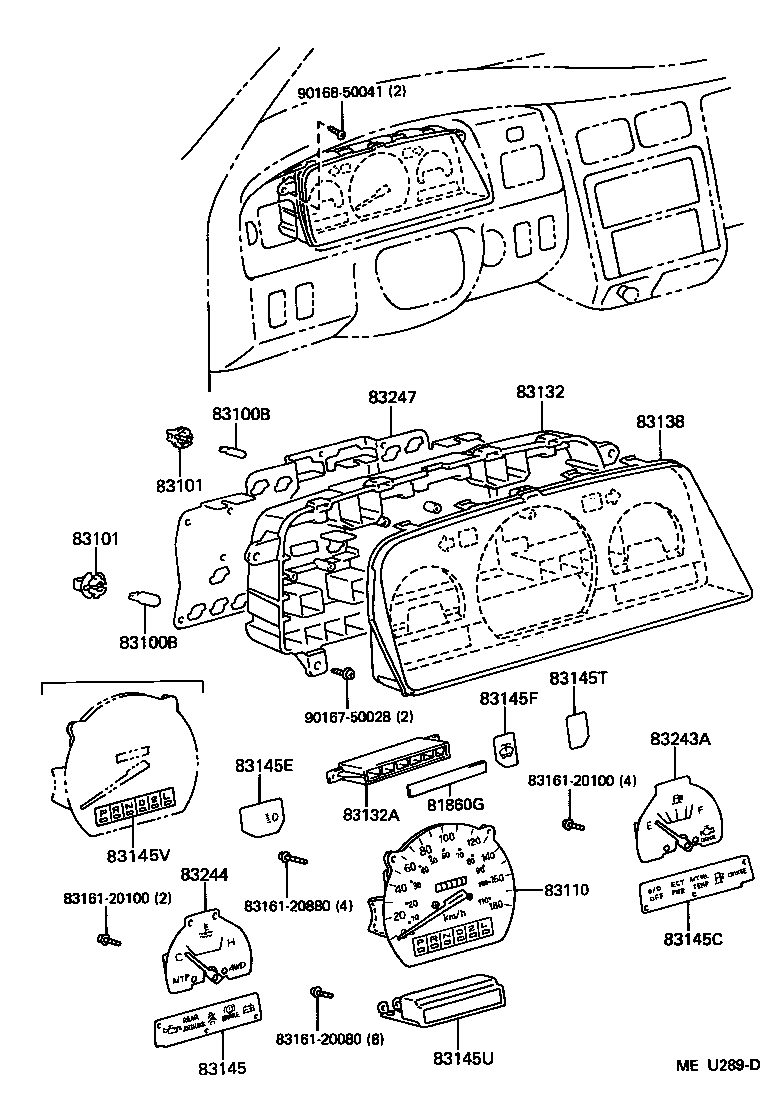 Toyota 83120-0W040 BULB, COMBINATION METER, NO.1