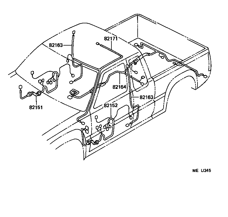 82151-34010 WIRE, FRONT DOOR, RH product image