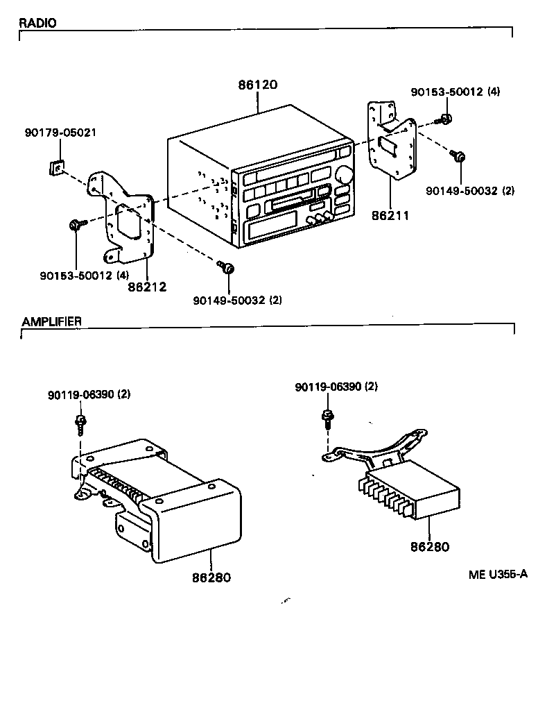 86211-20350 BRACKET, RADIO, NO.1 product image