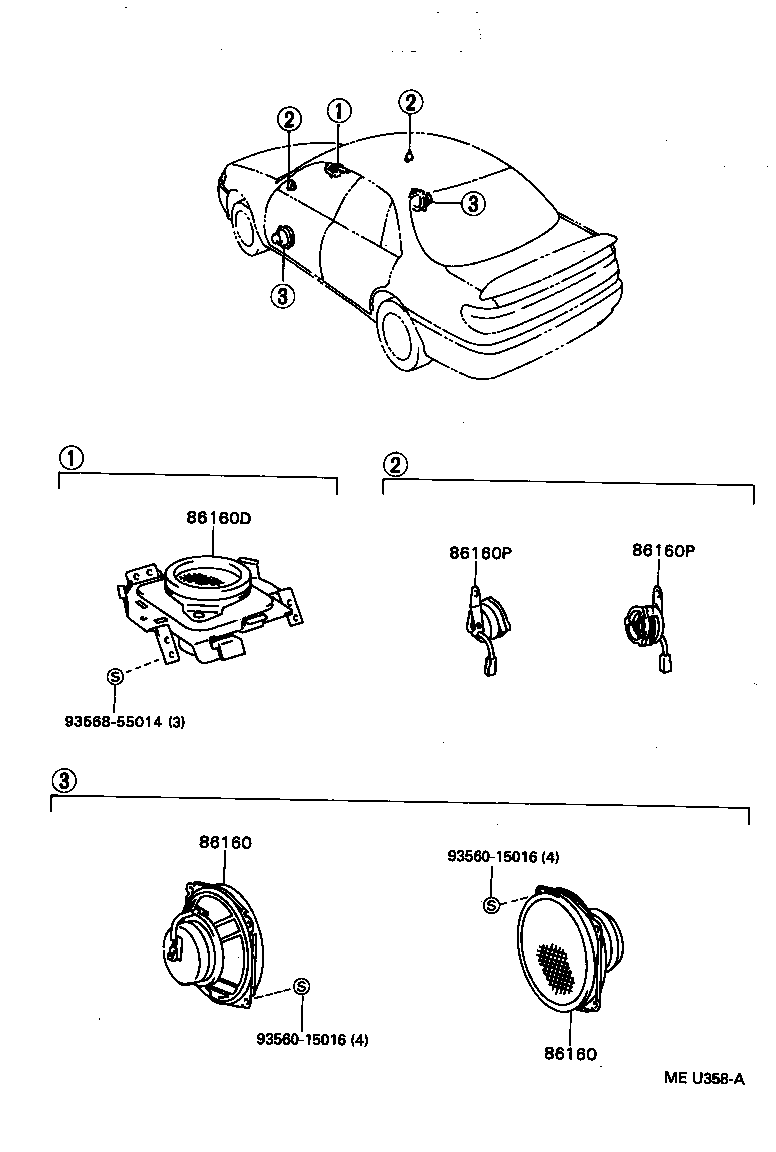 86160-2B030 SPEAKER ASSY, REAR NO.2 product image