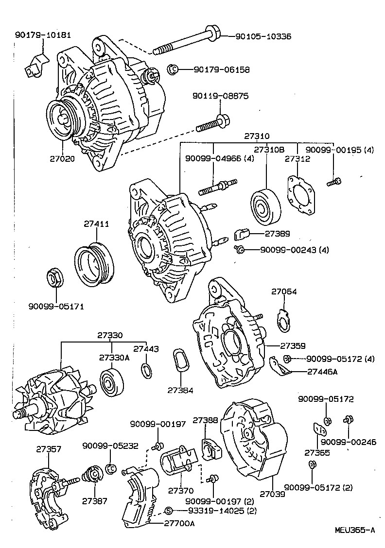 27060-64150 ALTERNATOR ASSY product image