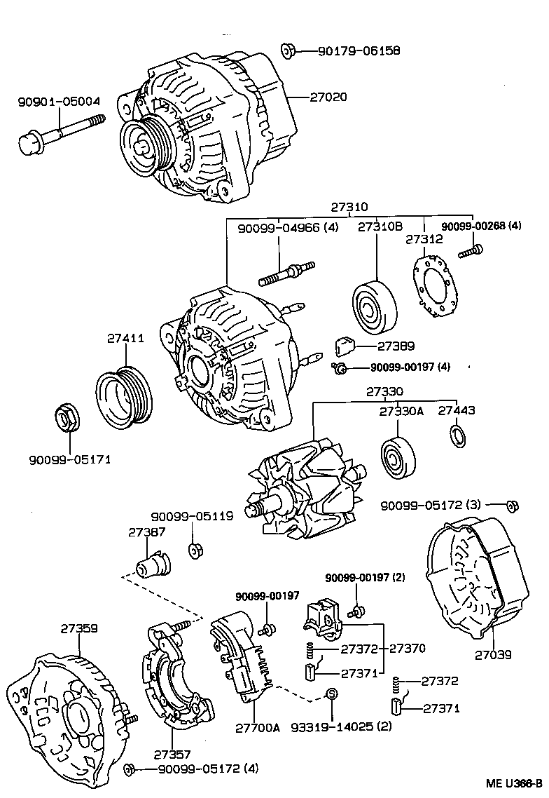 27060-64150 ALTERNATOR ASSY product image