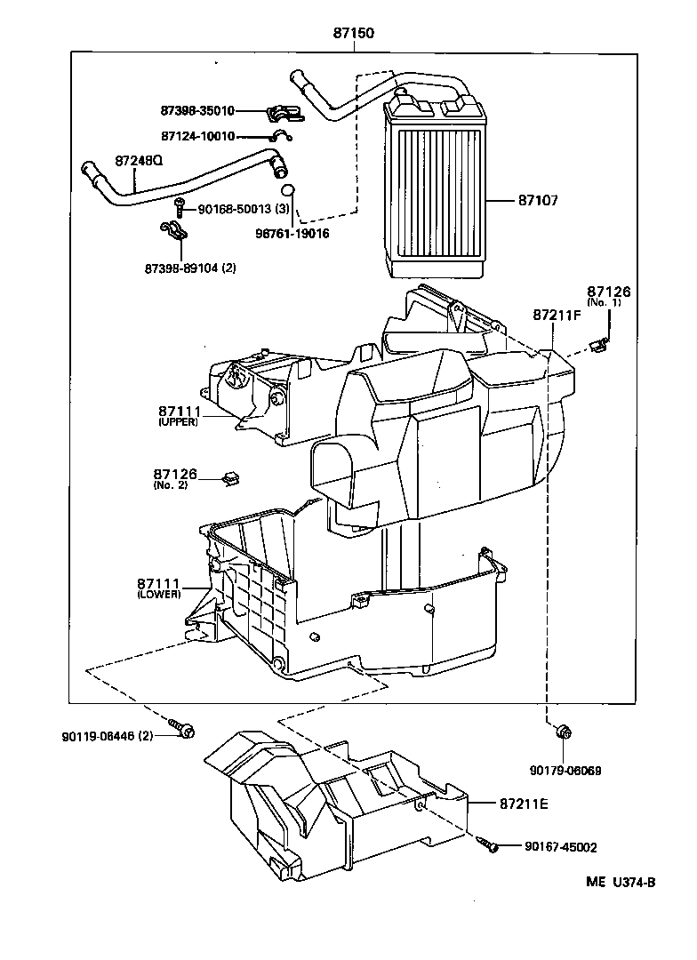 Toyota 87150-0W010 RADIATOR ASSY, HEATER