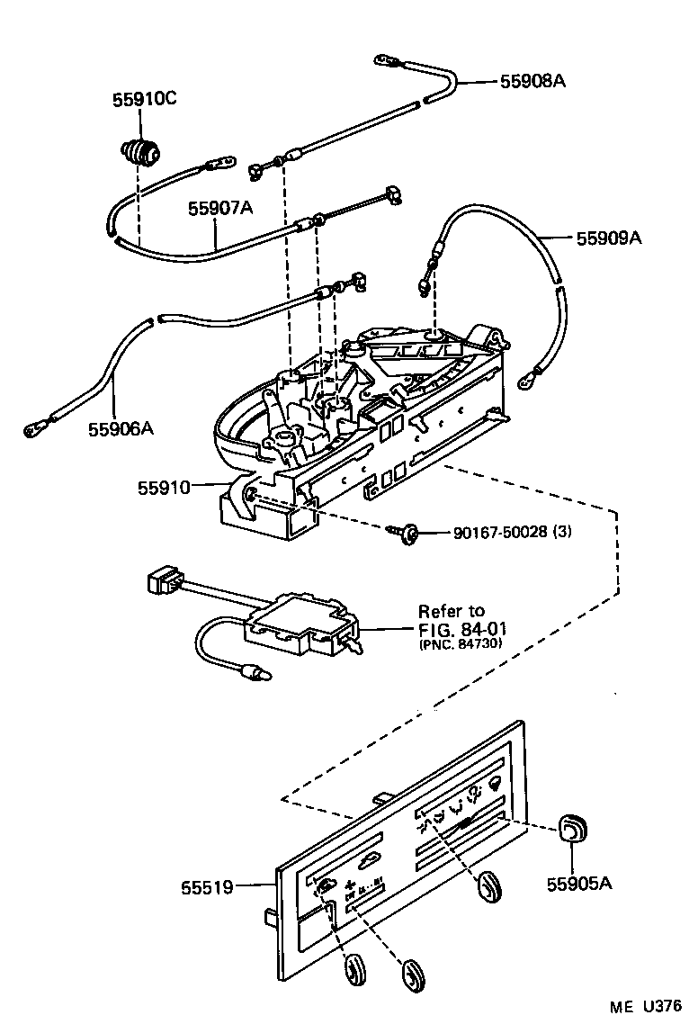 55835-34010 DUCT, HEATER TO REGISTER, CENTER product image