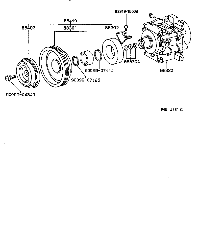 Toyota 88342-22010 PLATE SUB-ASSY, VALVE