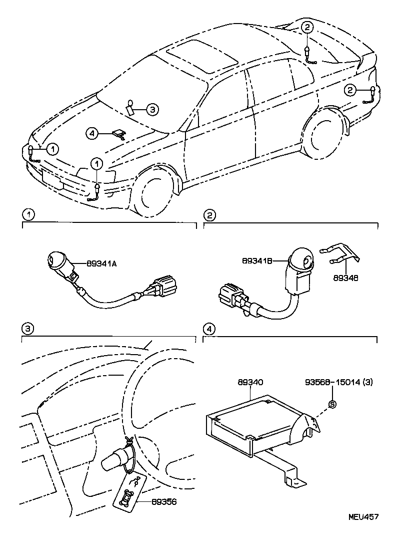 89340-20060 COMPUTER ASSY, REAR CLEARANCE WARNING product image
