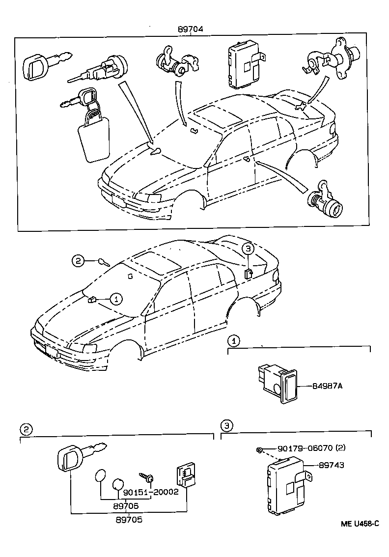 89705-20070 TRANSMITTER, DOOR CONTROL product image