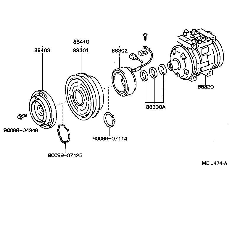 88320-34020 COMPRESSOR ASSY, COOLER product image