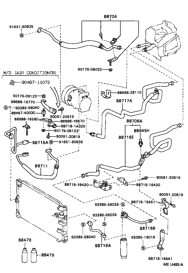 88706-16281 TUBE SUB-ASSY, LIQUID, A product image