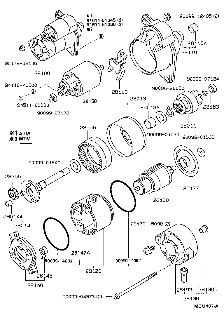 Toyota 28100-10060 STARTER ASSY