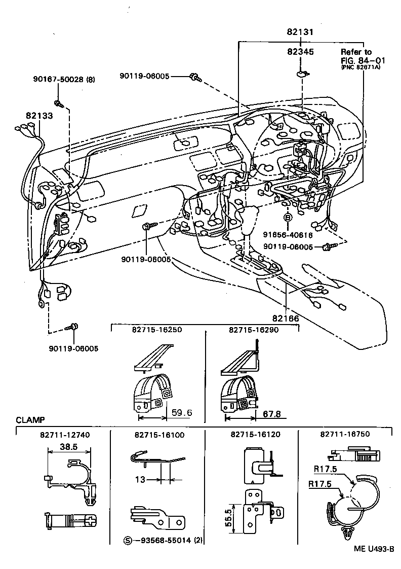 82121-16680 WIRE, ENGINE product image