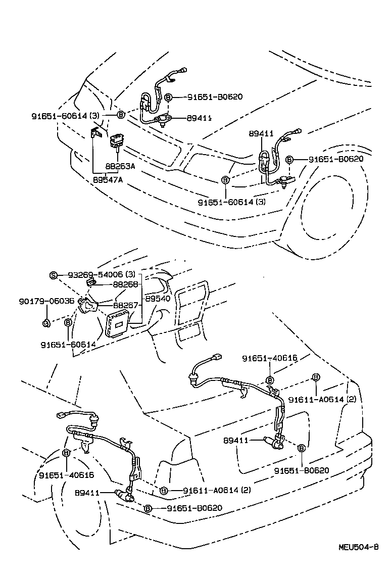Toyota 89543-16010 SENSOR, SPEED