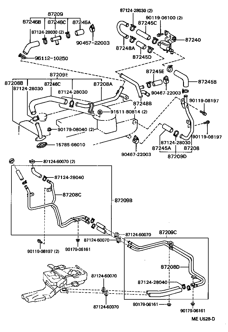 87240-60130 VALVE ASSY, HEATER WATER product image
