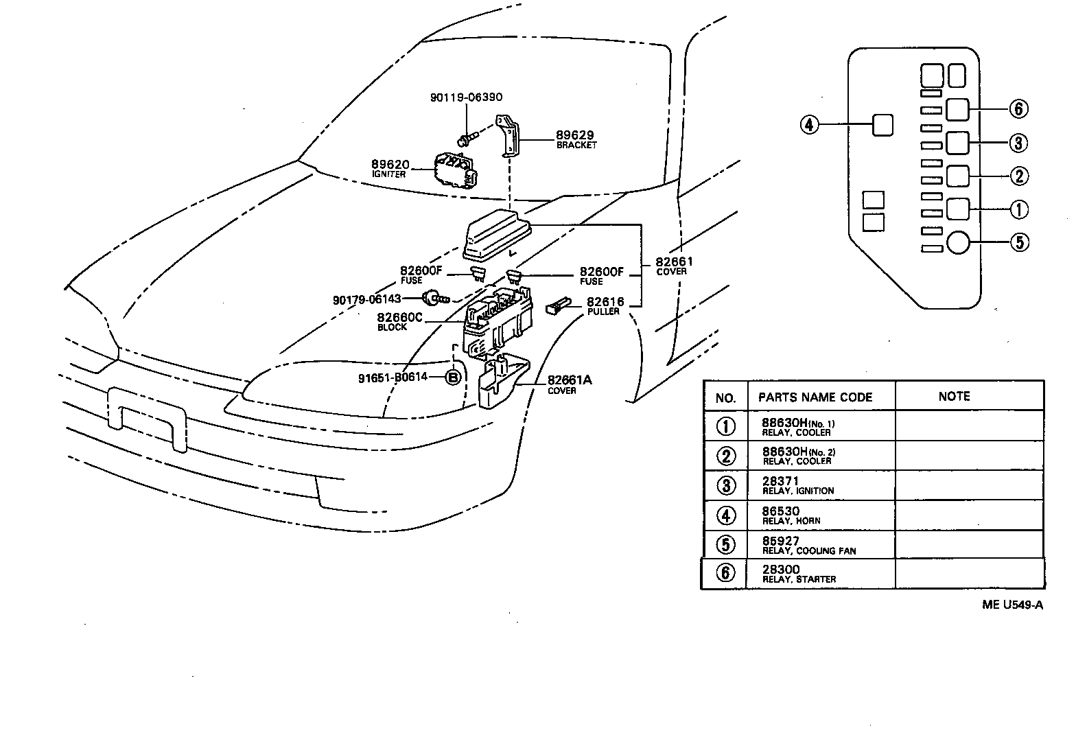 89629-16030 BRACKET, IGNITER ASSY product image