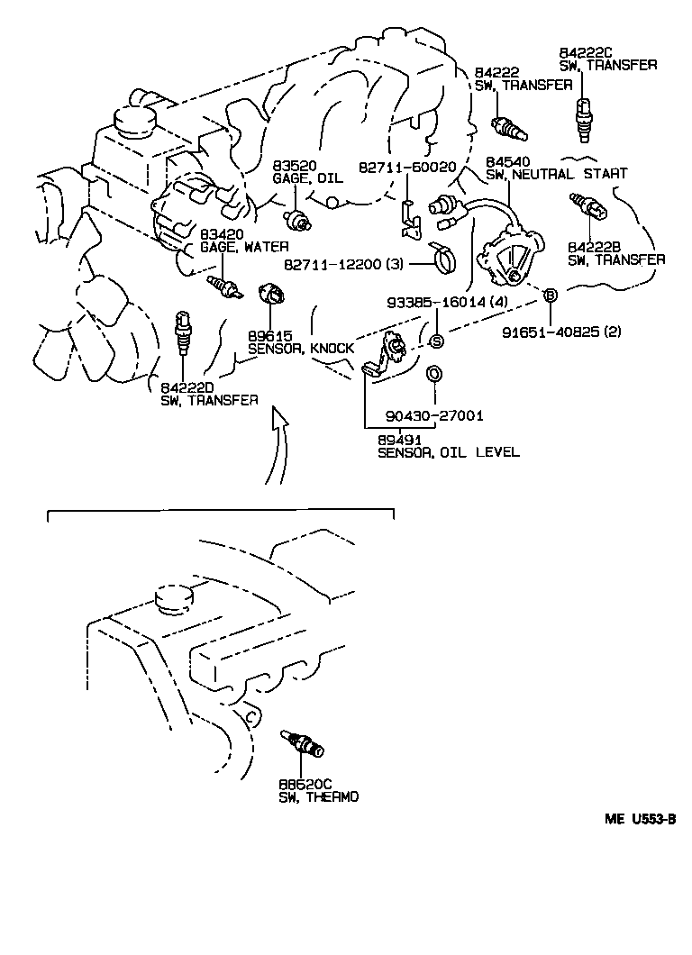 Toyota 82840-60010 RELAY, RUNNING LIGHT VOLTAGE CONTROL