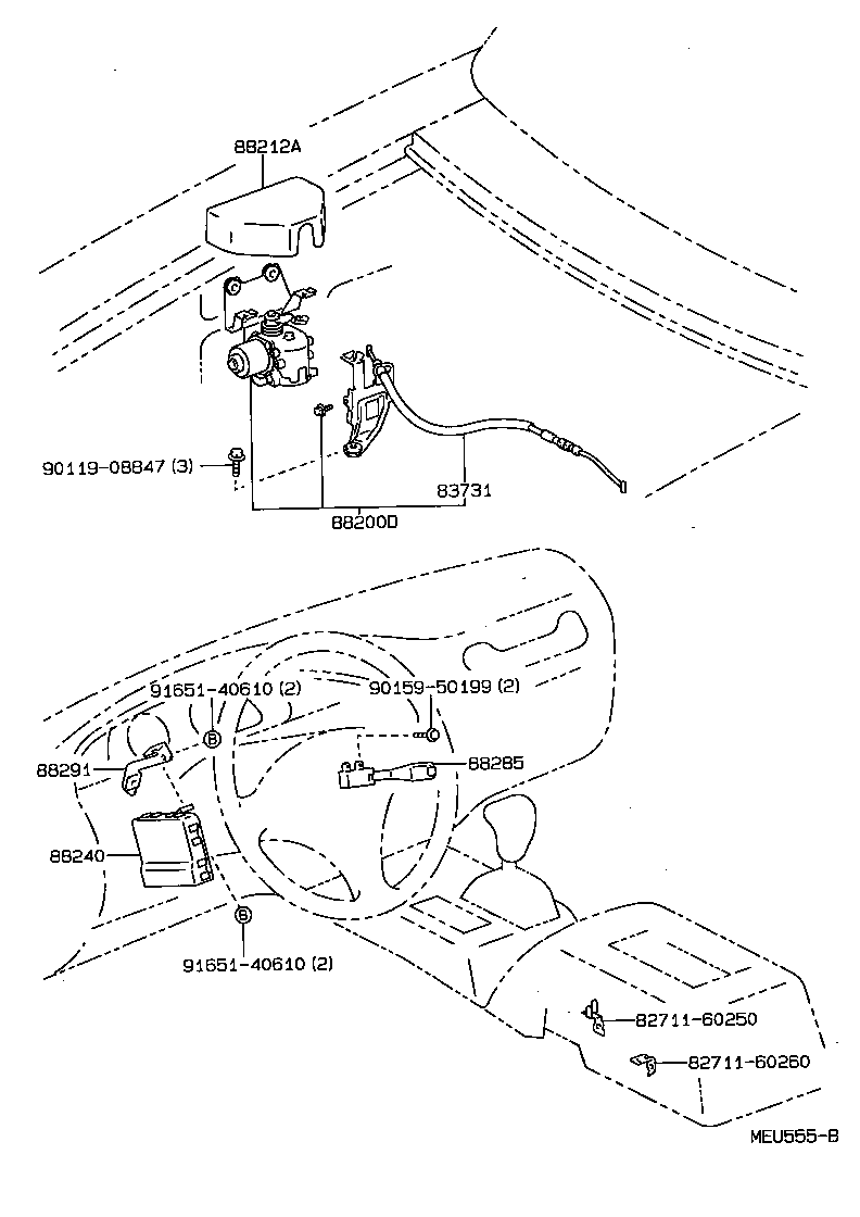 Toyota 88240-60050 COMPUTER ASSY, CRUISE CONTROL