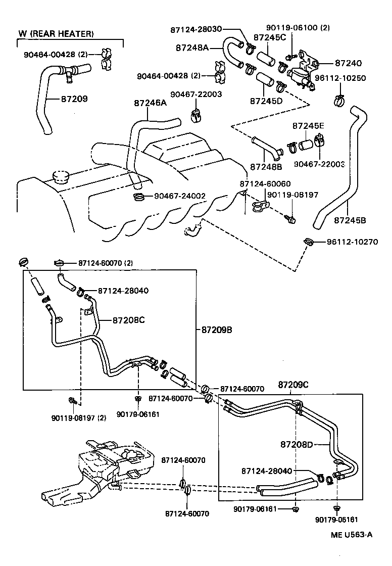 87240-60130 VALVE ASSY, HEATER WATER product image