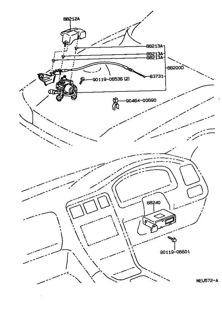 88002-22030 ACTUATOR ASSY, CRUISE CONTROL product image