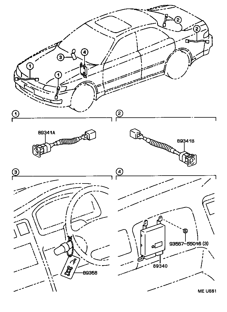 89340-22070 COMPUTER ASSY, REAR CLEARANCE WARNING product image