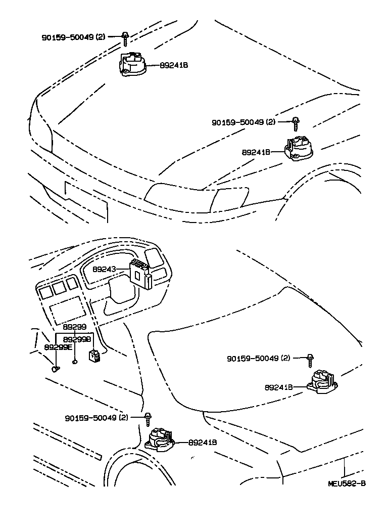 89299-22010 SWITCH, SUSPENSION CONTROL product image