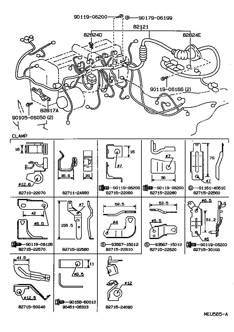 82817-2A290 PROTECTOR, WIRING HARNESS, NO.1 product image