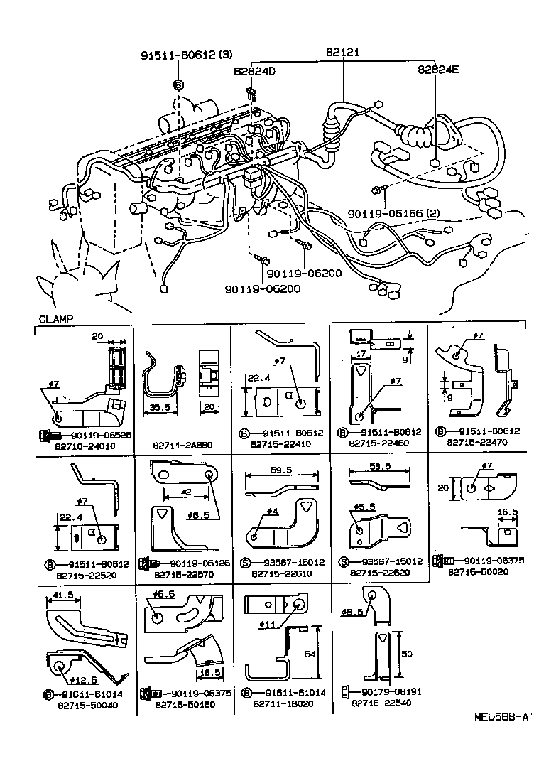 82817-2A290 PROTECTOR, WIRING HARNESS, NO.1 product image