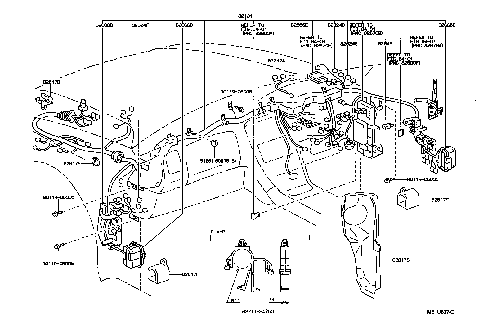 82817-2A290 PROTECTOR, WIRING HARNESS, NO.1 product image