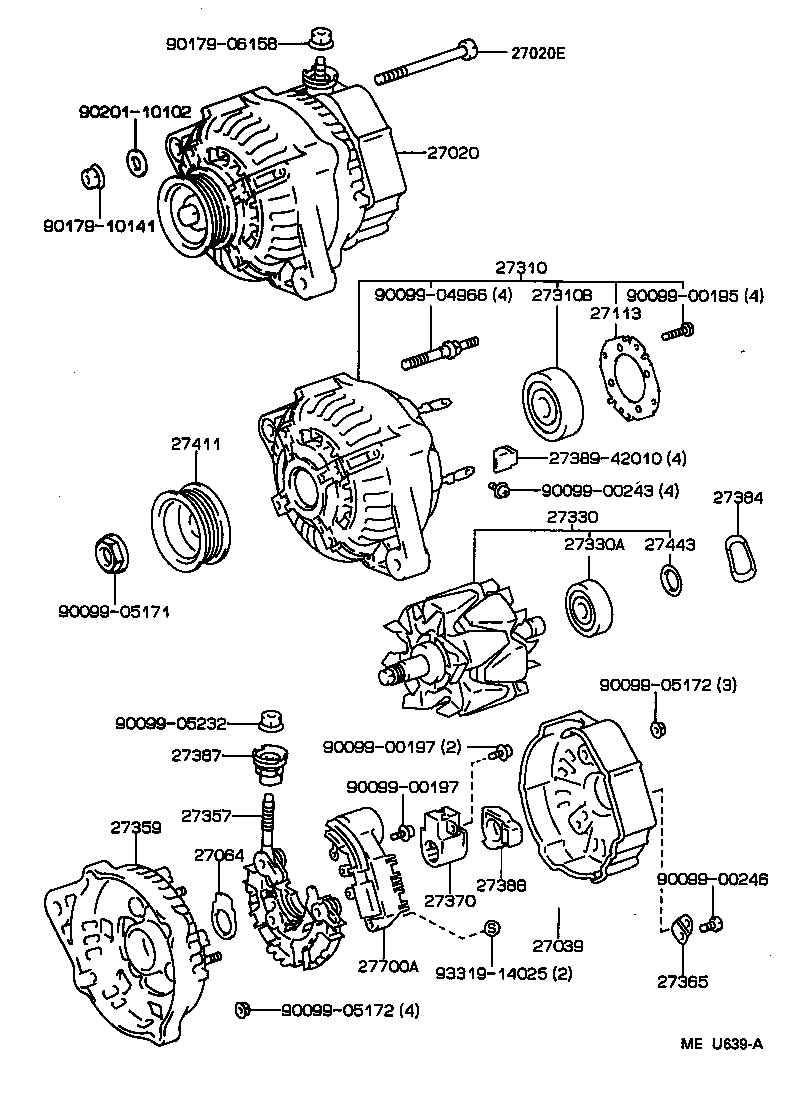 27060-46110 ALTERNATOR ASSY product image